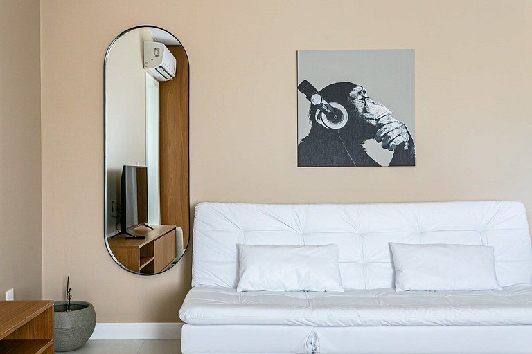 Estúdio completo a passos da praia | Ingleses