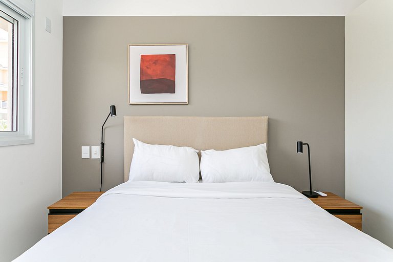 Apto de 1 quarto, condomínio completo | Ingleses