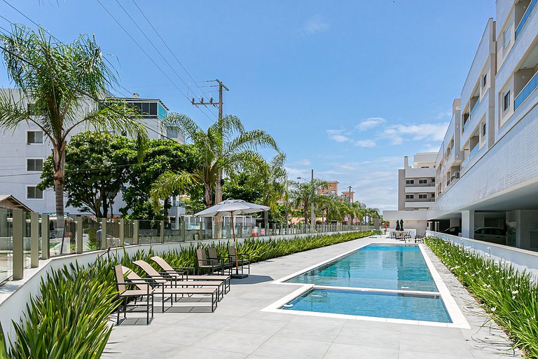 Apto novo a 200m da praia predio com piscina