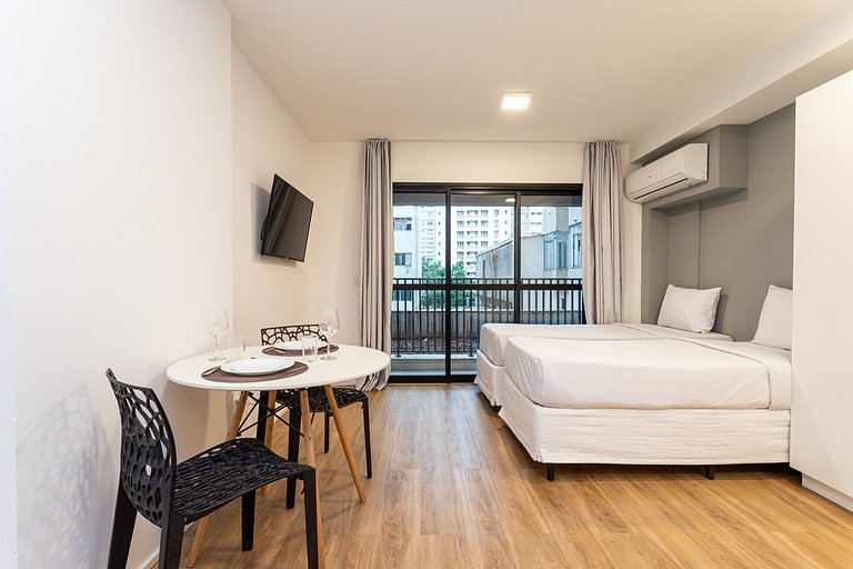 Estúdio twin completo no coração de SP | República