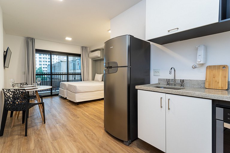 Studio twin completo no coração de SP | República