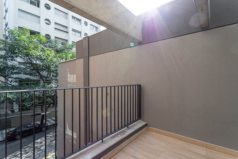 Estúdio nos Jardins em prédio com coworking