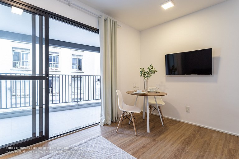 Apto 1 Quarto |Prédio com estacionamento e piscina