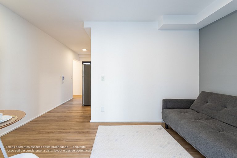 Apto 1 Quarto |Prédio com estacionamento e piscina