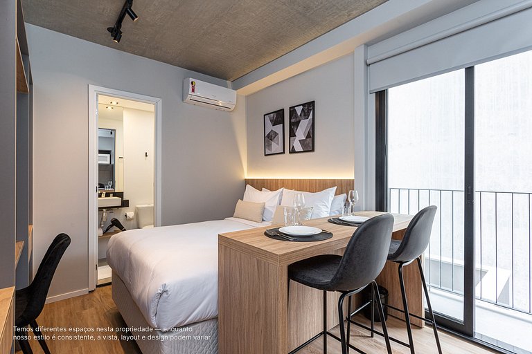 Estúdio a passos da Paulista, Prédio recém-lançado