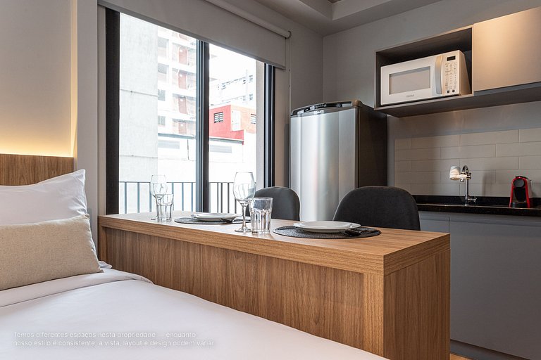 Estúdio a passos da Paulista, Prédio recém-lançado