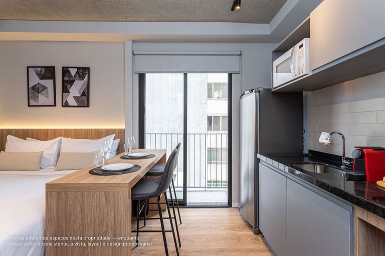 Estúdio a passos da Paulista, Prédio recém-lançado