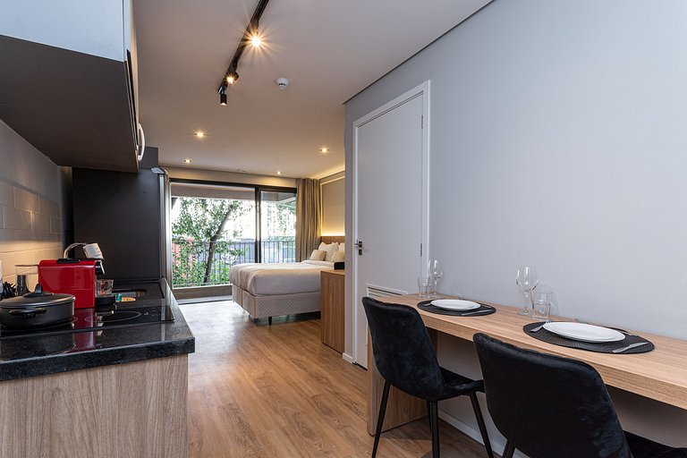 Estúdio a passos da Paulista, Prédio recém-lançado