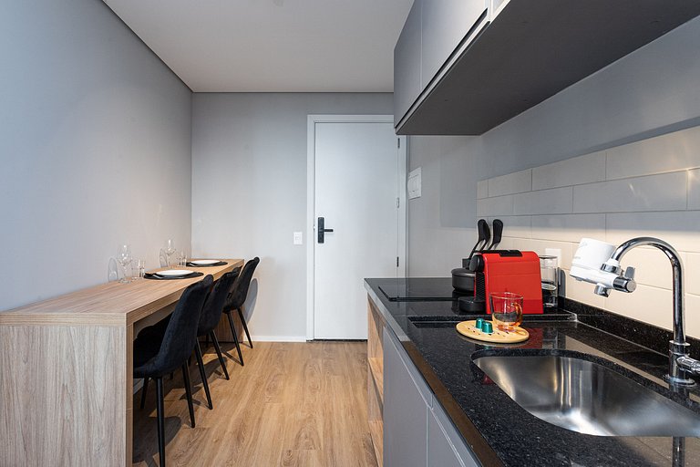 Estúdio a passos da Paulista, Prédio recém-lançado