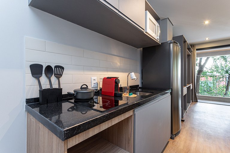 Estúdio a passos da Paulista, Prédio recém-lançado