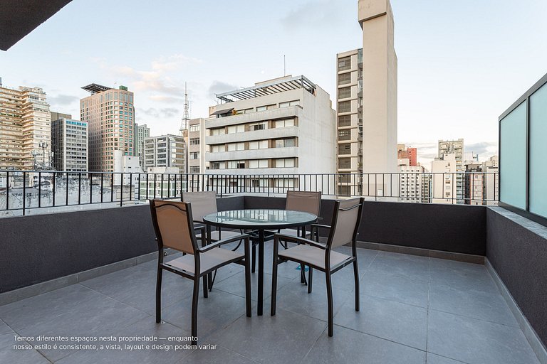 Duplex com Terraço, próximo à Paulista