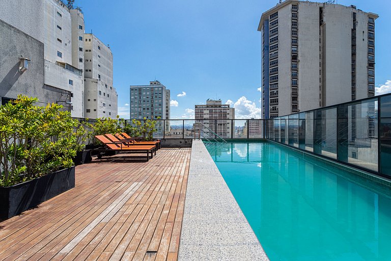 Studio completo no coração de SP | República