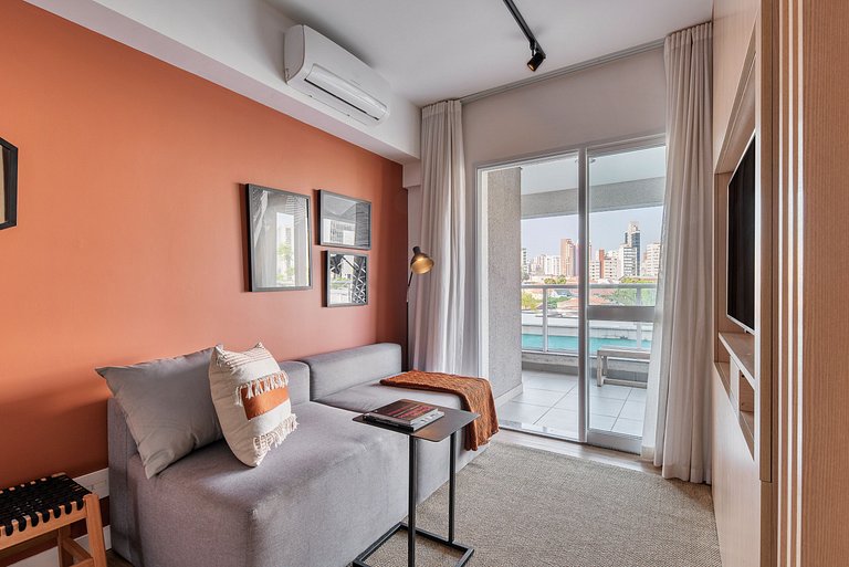 Apartamento c/ Terraço ao lado do Metrô Faria Lima