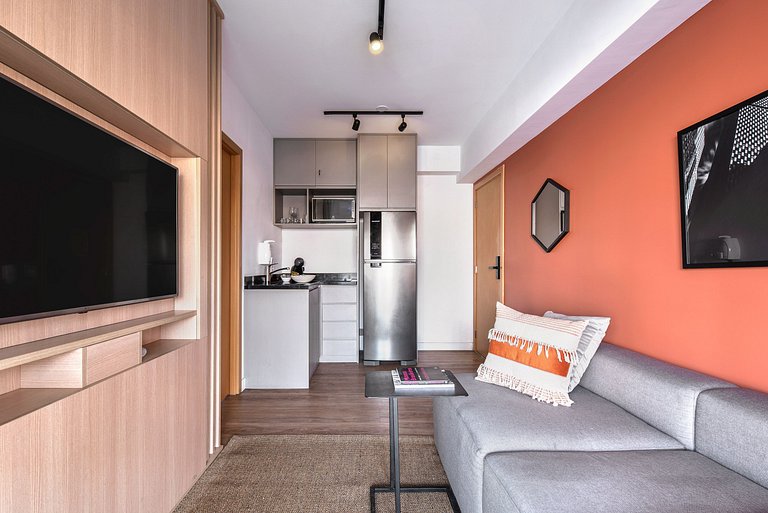 Apartamento c/ Terraço ao lado do Metrô Faria Lima