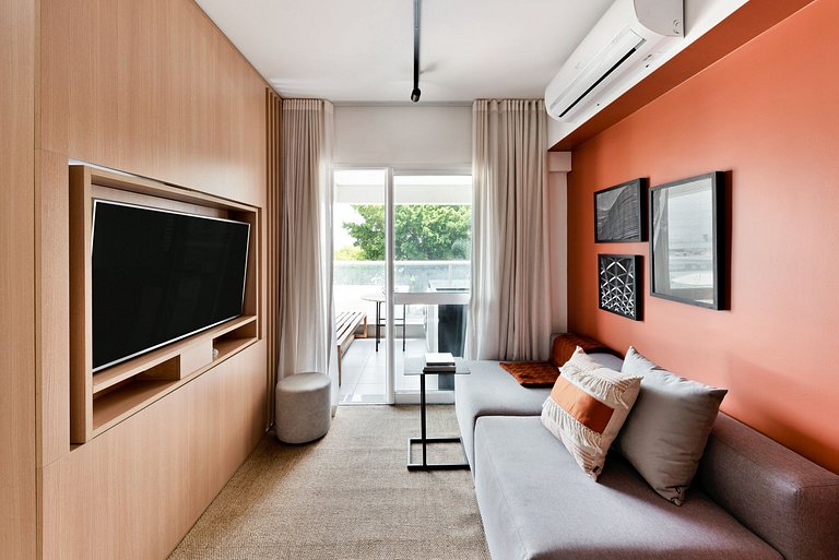 Studio completo com Sacada em Pinheiros