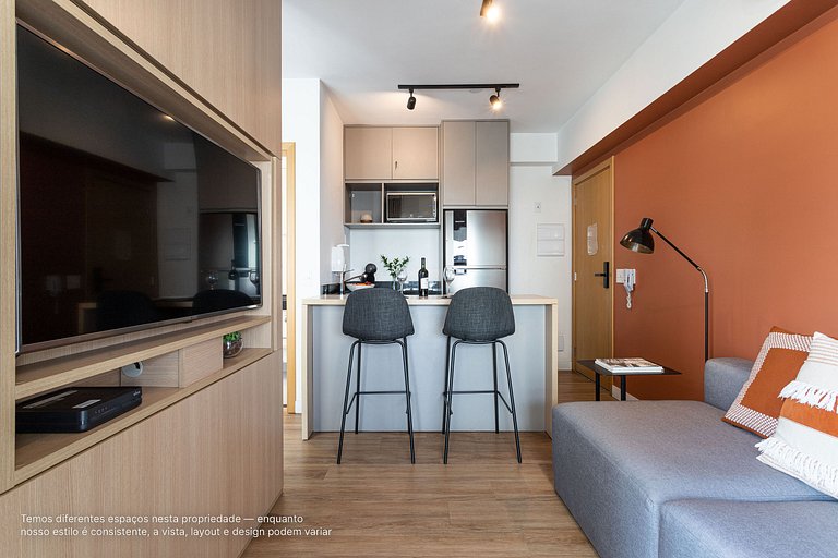 Studio c varanda, melhor localização de Pinheiros