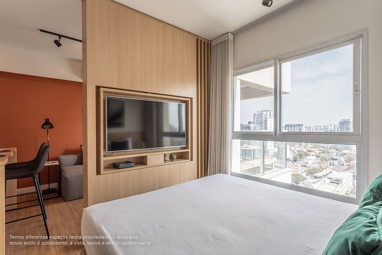 Studio c varanda, melhor localização de Pinheiros