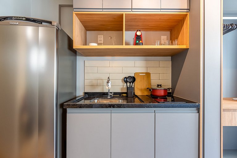 Estúdio a passos da Paulista, Prédio recém-lançado