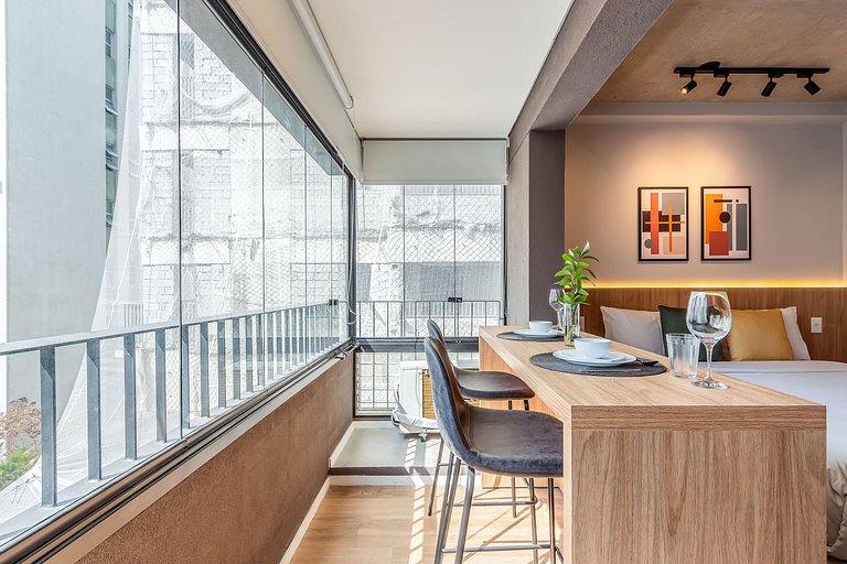 Estúdio a passos da Paulista, Prédio recém-lançado