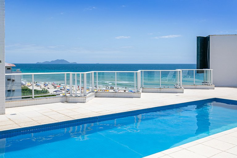 Apto 2 quartos na beira da praia com churrasqueira