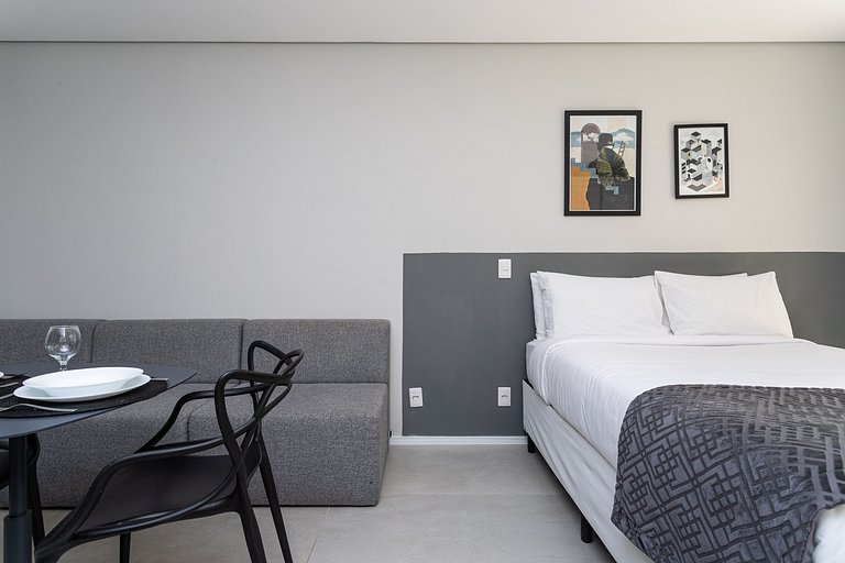 Design moderno, cama casal |Studio Próx Ibirapuera