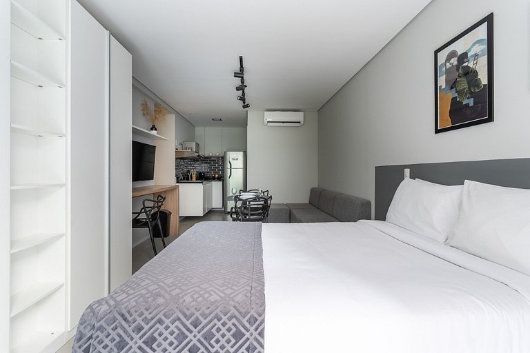 Design moderno, cama casal |Studio Próx Ibirapuera