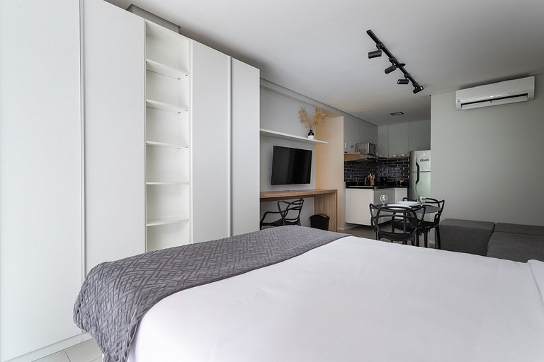 Design moderno, cama casal |Studio Próx Ibirapuera