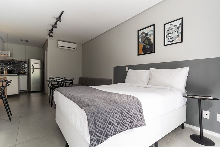 Design moderno, cama casal |Studio Próx Ibirapuera