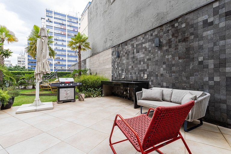 Studio novo em prédio completo na Bela Vista