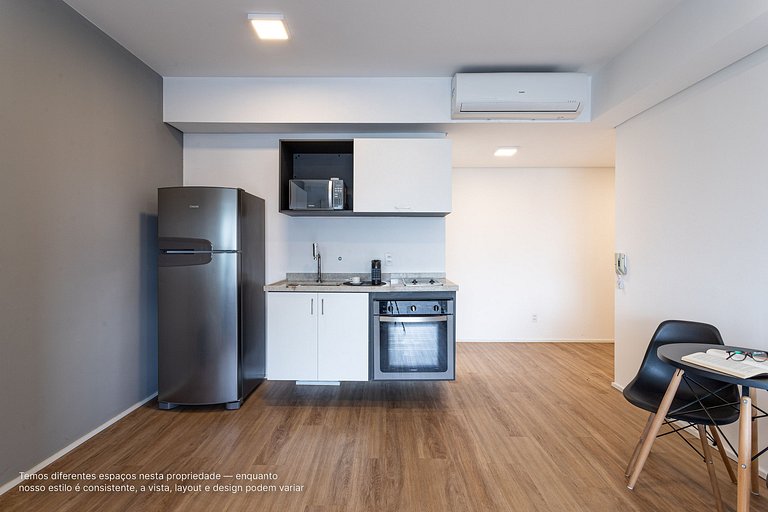 Studio completo e novo em prédio próximo ao metrô