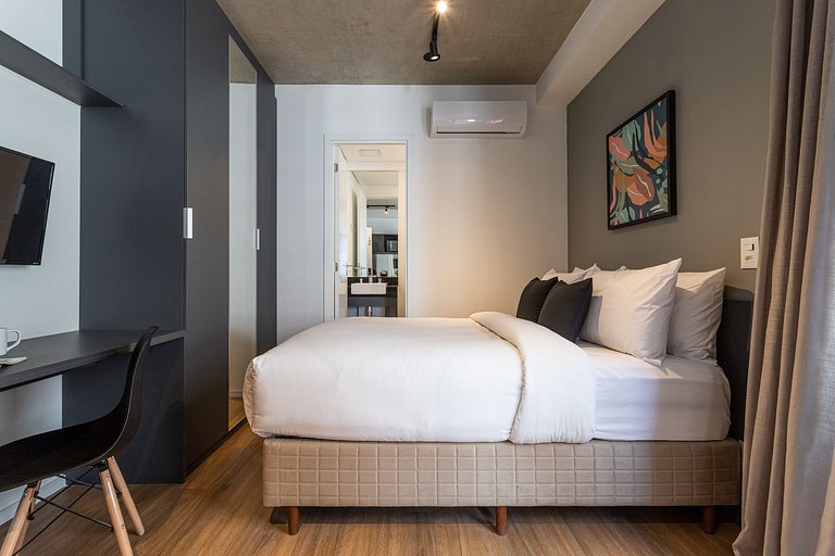 Estúdio a passos da Paulista, Prédio recém-lançado