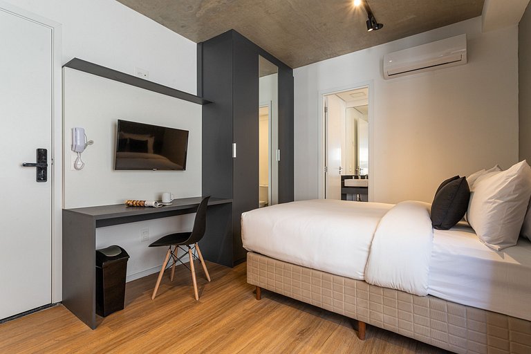 Estúdio a passos da Paulista, Prédio recém-lançado