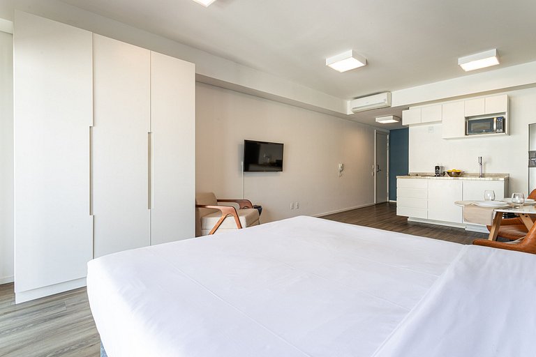 Studio novo em prédio completo na Bela Vista