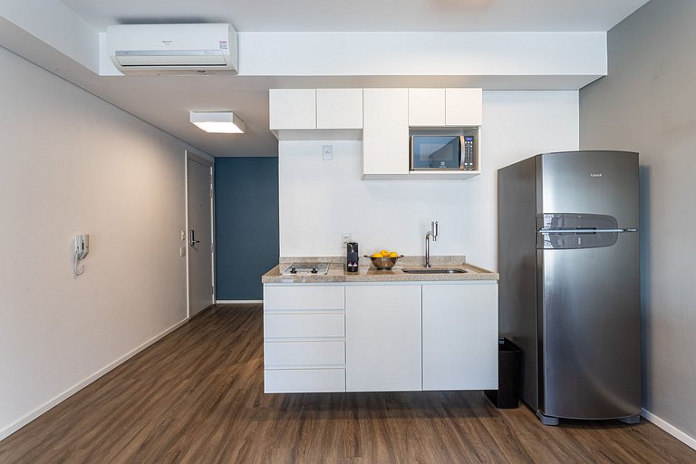 Studio novo em prédio completo na Bela Vista