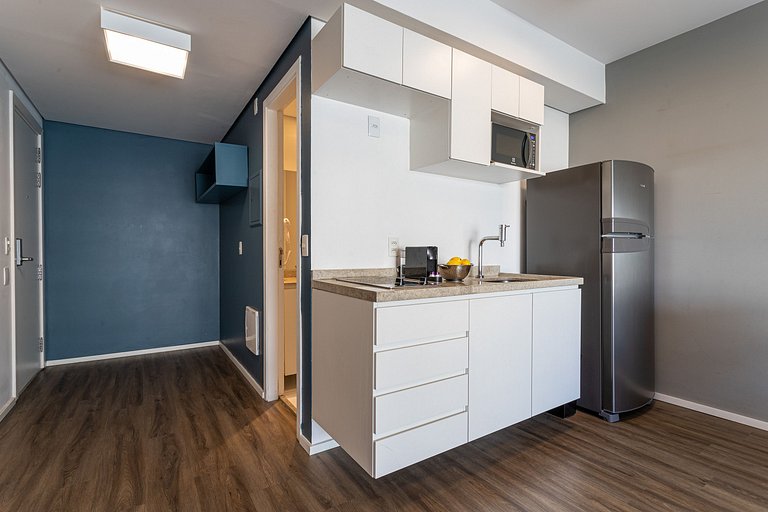 Studio funcional em prédio completo na Bela Vista