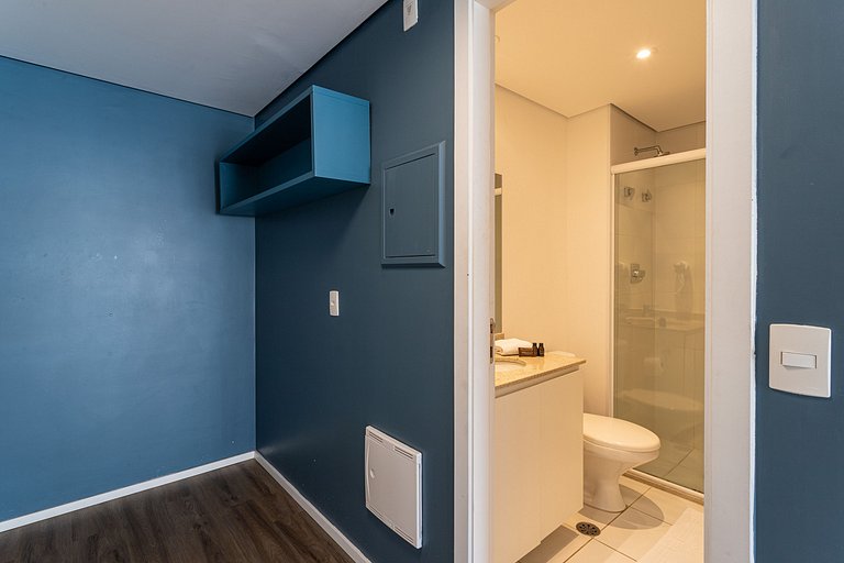 Studio funcional em prédio completo na Bela Vista