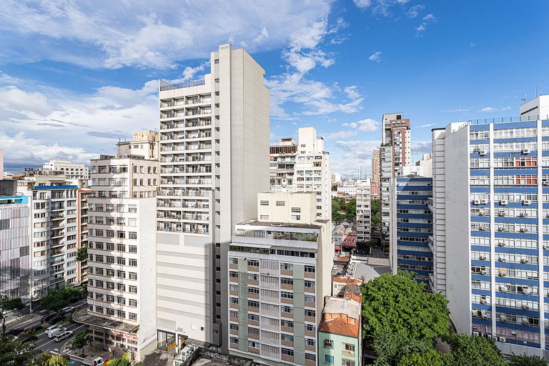 Studio novo em prédio completo na Bela Vista