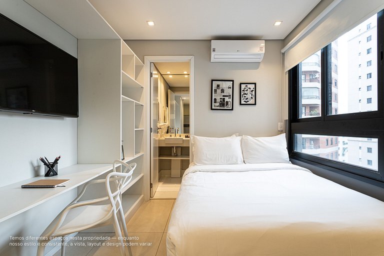 Studio em prédio moderno próximo ao Pq Ibirapuera