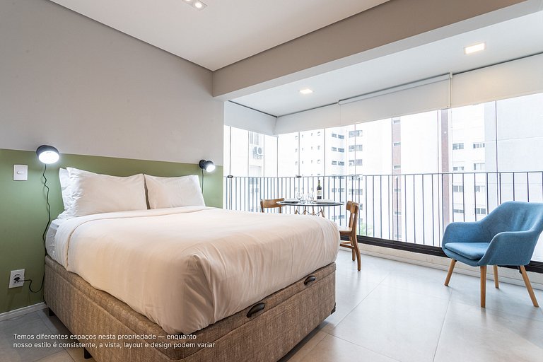 Studio em prédio moderno próximo ao Pq Ibirapuera