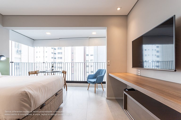 Studio em prédio moderno próximo ao Pq Ibirapuera