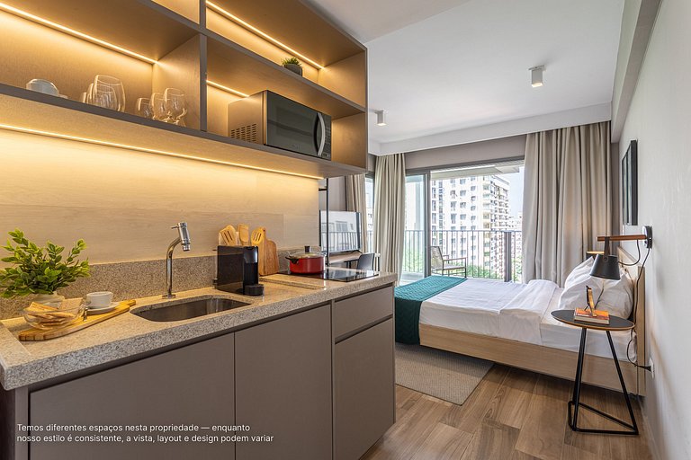 Studio incrível a 2 minutos da Paulista