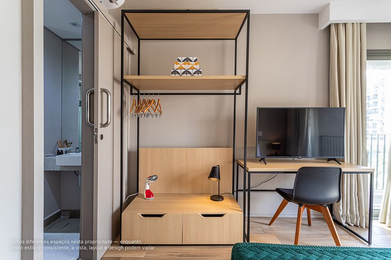 Studio incrível a 2 minutos da Paulista