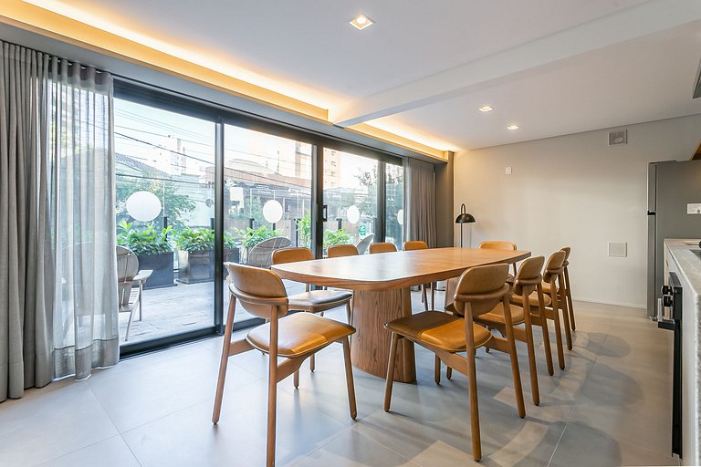 Estúdios renovado c cama King no Centro