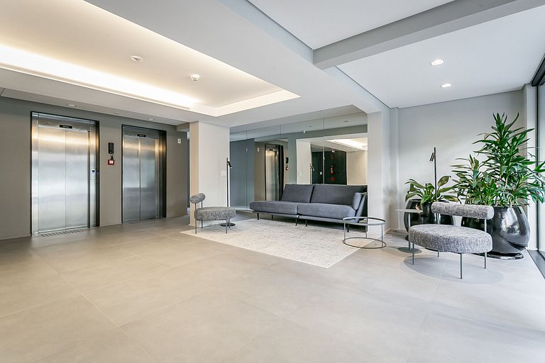 Studios renovados com cama King no Centro