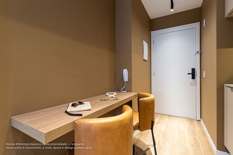 Apto com cama queen em predio NOVO com piscina