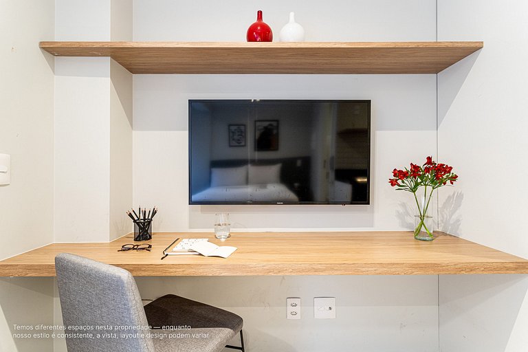 Estúdio em prédio moderno próximo ao Pq Ibirapuera