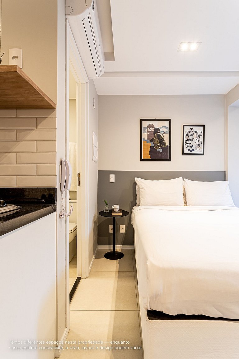 Estúdio em prédio moderno próximo ao Pq Ibirapuera