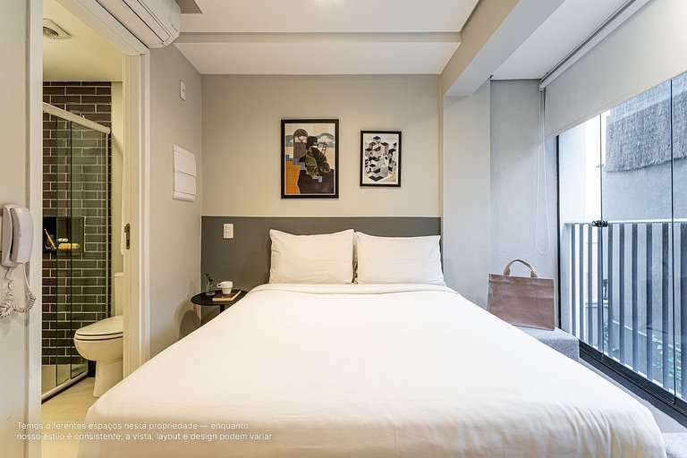 Estúdio em prédio moderno próximo ao Pq Ibirapuera