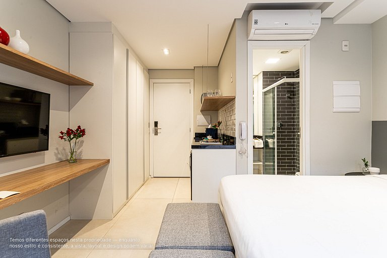 Estúdio em prédio moderno próximo ao Pq Ibirapuera