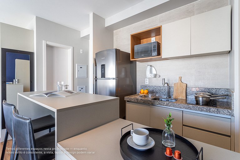 Studio c varanda, cama queen próx ao Pq Ibirapuera